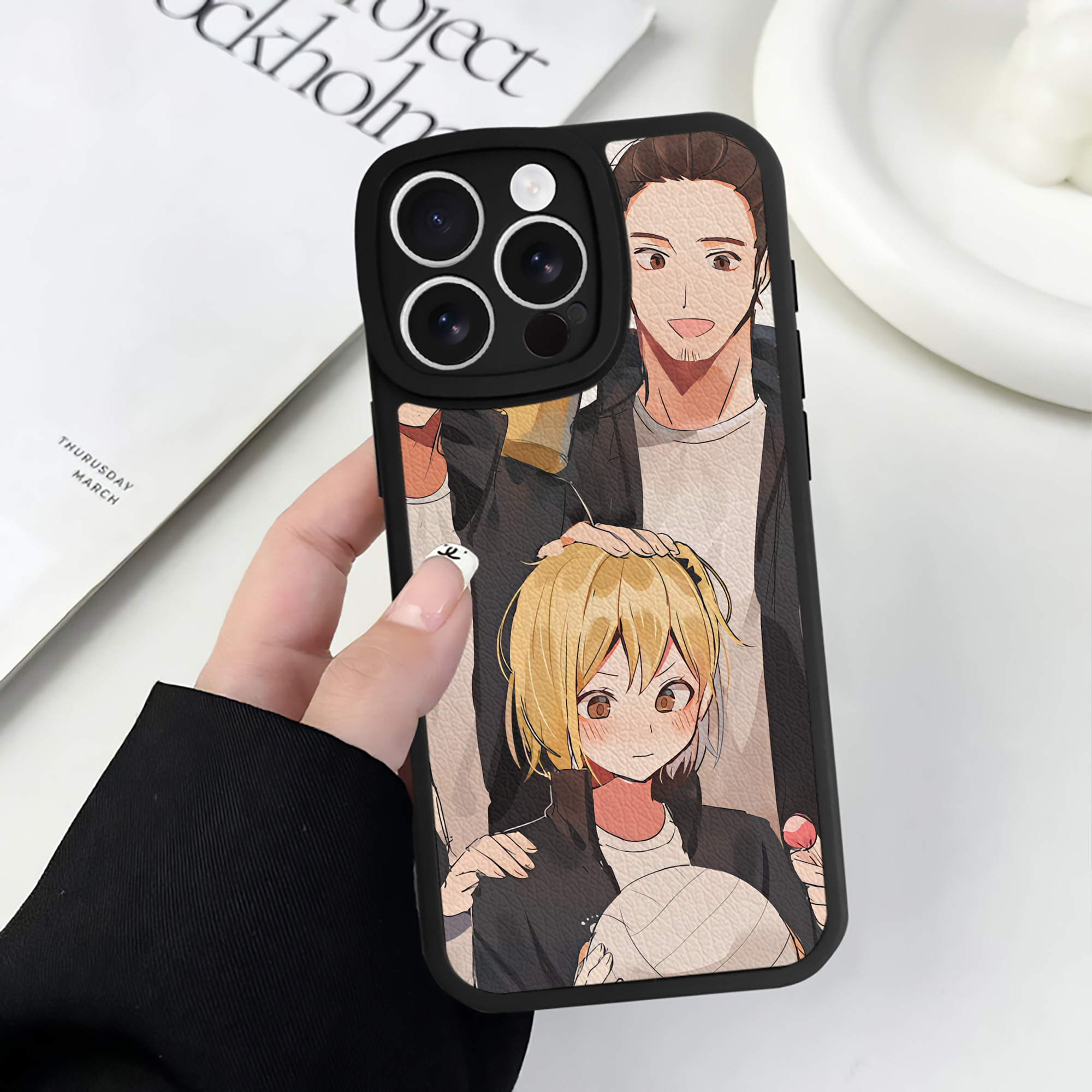 （画像用） ハイキュー!! Haikyu!! 【iPhone 16シリーズ対応】シリコンスマホケース（レザー調） 材質：シリコン